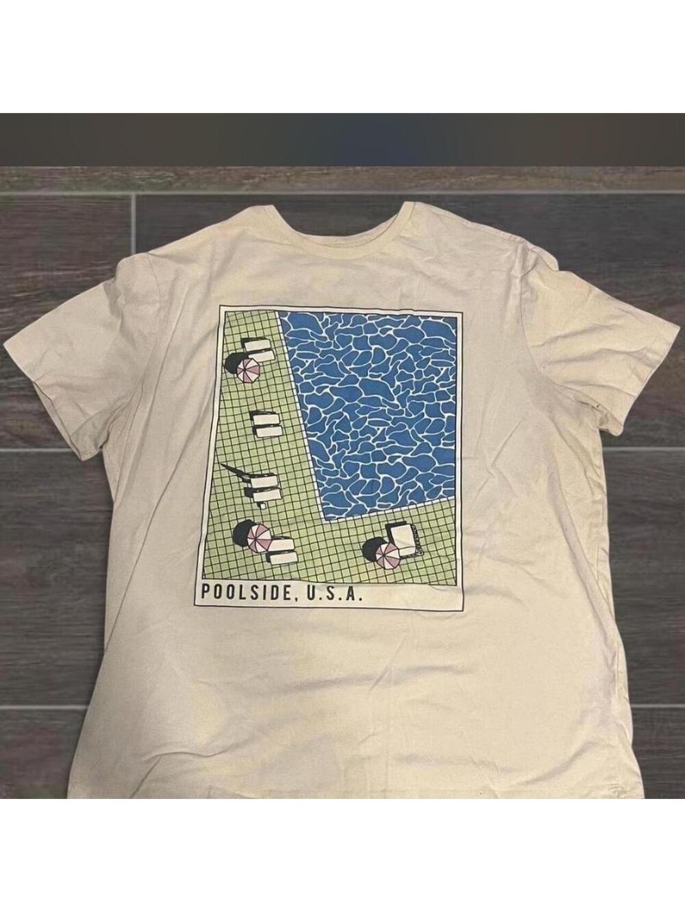 Cream and blue skater Goodfellow & Co. poolside indie tee